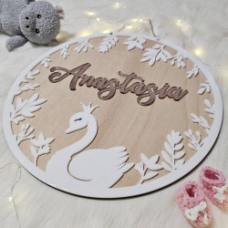 Decoratiune Personalizata cu Nume - Lebada